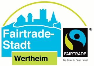 Das Bild zeigt das Logo Fairtrade-Stadt Wertheim - Wir sind dabei!