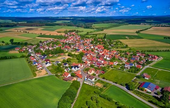 Luftbild der Ortschaft Sonderriet