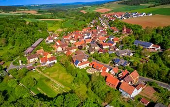 Luftaufnahme der Ortschaft Dietenhan