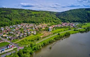 Luftaufnahme der Ortschaft Grünenwört