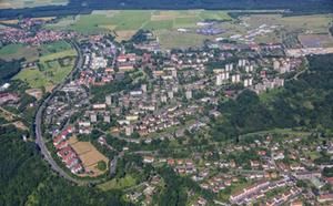 Luftaufnahme des Stadtteils Wartberg