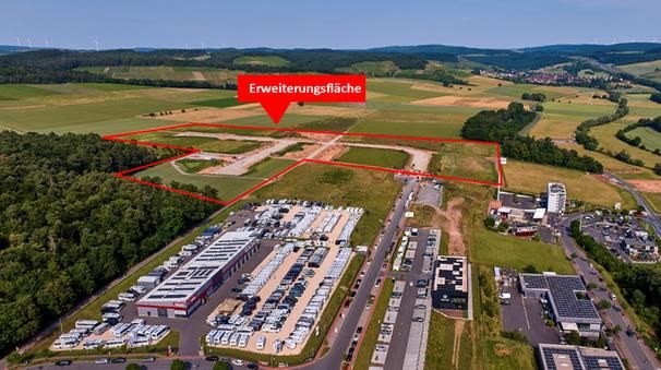 Luftbild Erweiterungsfläche Gewerbegebiet Almosenberg