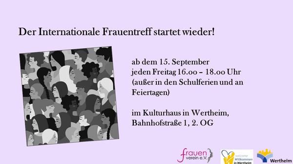Screenshot mit Informationen zum Internationalen Frauentreff in Wertheim