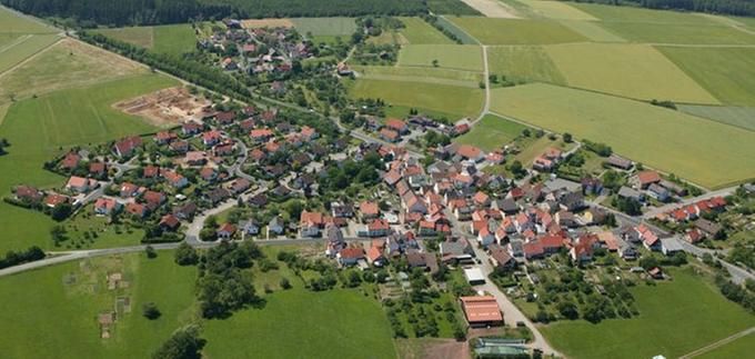 Luftbild des Stadtteils Vockenrot