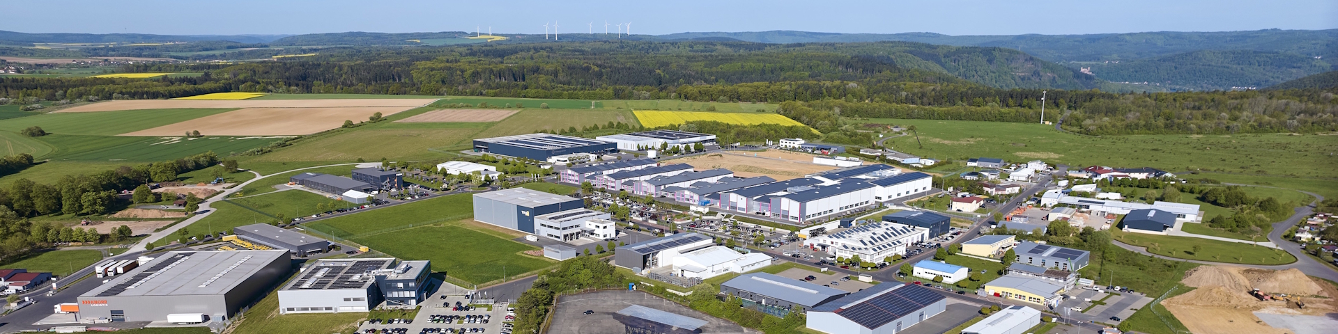 Luftbild des Gewerbegebietes Reinhardshof