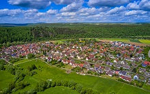 Luftbild der Ortschaft Bettingen