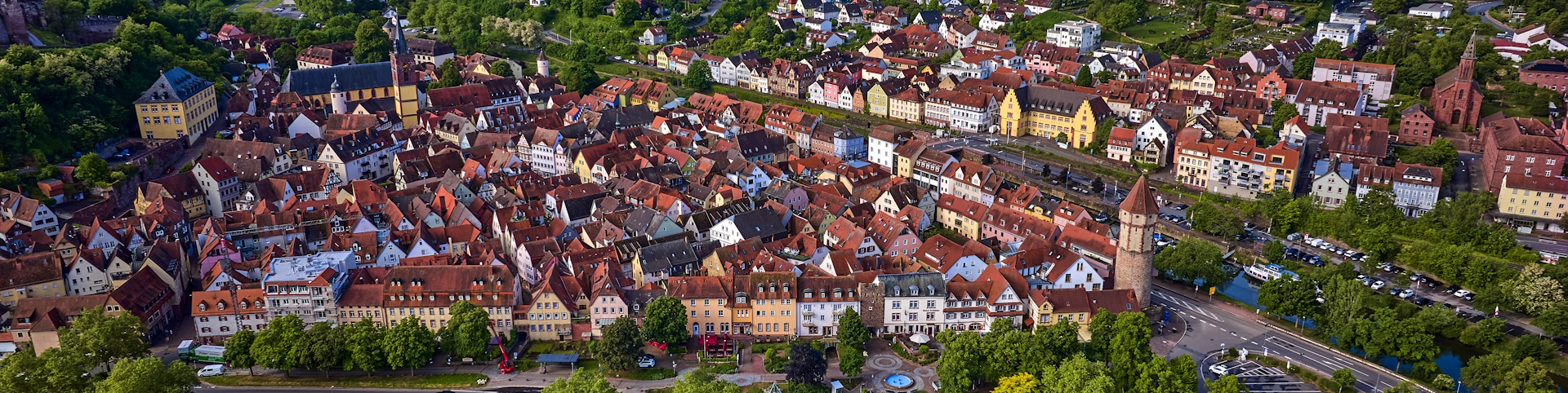 Luftaufnahme der Innenstadt
